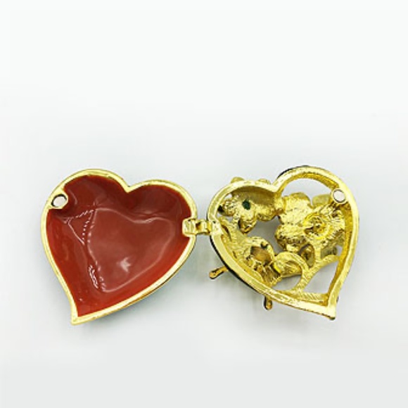 Cherished Treasures Enamel Butterfly With Crystals Floral Hinged Box - Picture 5 of 8